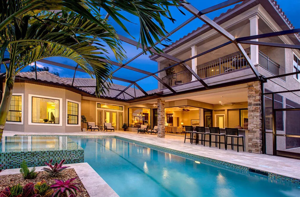 Custom Lap Pool and Infinity Edge Spa